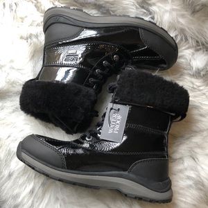 UGG Adirondack III black patent boot